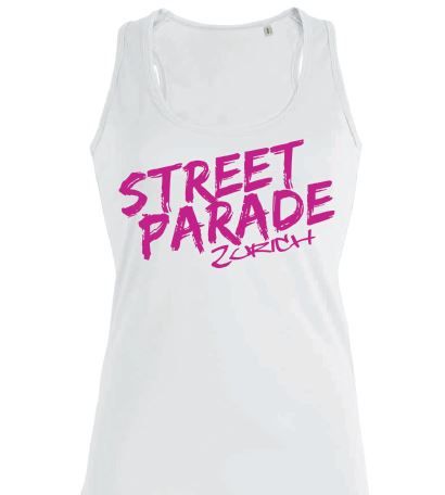 Tank Top Street Parade weiss/pink
