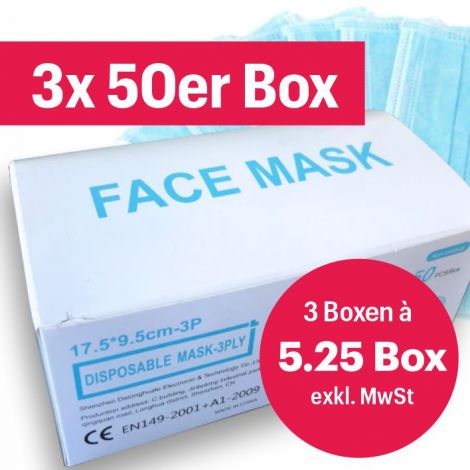 Hygiene-Masken 3x 50er Box